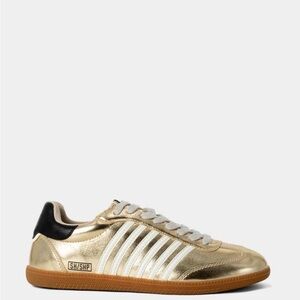 ShuShop Gold and White Sneakers